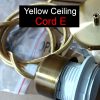 Yellow Electric Cord and Ceiling Plate for Pendant Light