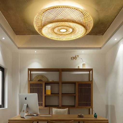 bamboo ceiling light, kitchen light fixture