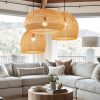 bamboo pendant light bamboo lampshade wicker light fixtures