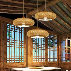 Bamboo Pendant Light,Rattan Pendant Light,Wicker Lampshade,Bamboo Light,Rattan LampShade,Rattan Light Fixture,Bamboo Lampshade,Woven Light Chandelier,Kitchen light, Bedroom living room deco