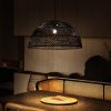black rattan pendant lights