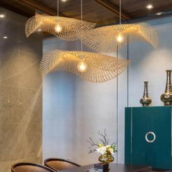 Creative Bamboo Pendant Lights, Bamboo Lampshade for Restaurant, Coffee House