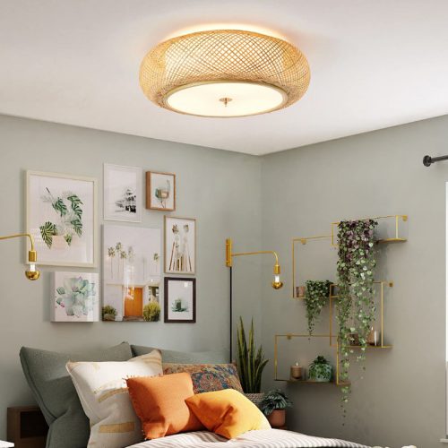 High Quality Bamboo Ceiling Light Fixture Bedroom