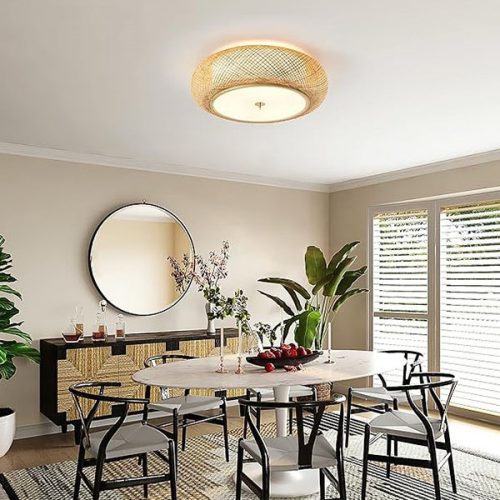 High Quality Bamboo Ceiling Light Fixture Dining Room