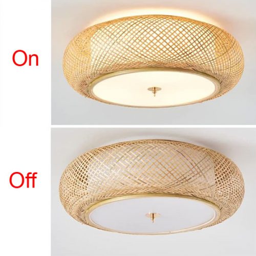 High Quality Bamboo Ceiling Light Fixture Light Effect