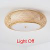 High Quality Bamboo Ceiling Light Fixture Light Off