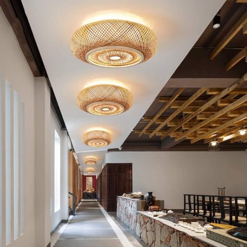 High Quality Bamboo Ceiling Light Restaurant