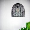 rattan black lampshade