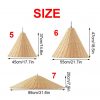 Rattan Cone Lamp Shade Woven Rattan Light Vintage Kitchen Lamp, Brown Beige Rattan Pendant Lights