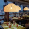 rattan pendant light, rattan lamp shade, kitchen light shade