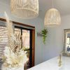 rattan pendant light shade kitchen
