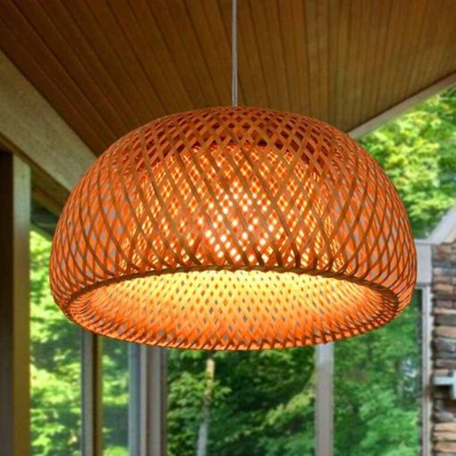 glass bamboo pendant light