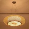 round bamboo pendant light, living room chandelier