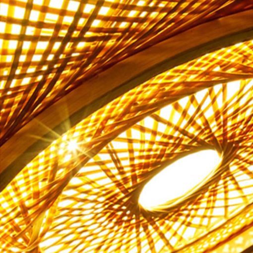 round bamboo pendant light, living room chandelier