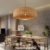 round rattan chandelier, kitchen rattan lampshade