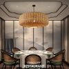 round rattan chandelier, kitchen rattan lampshade