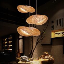 wicker bamboo light fixtures