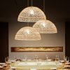 wicker rattan light