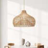 kitchen rattan lampshade wicker light fixture hanging lampshade