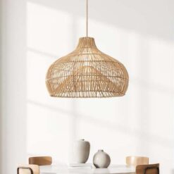 kitchen rattan lampshade wicker light fixture hanging lampshade