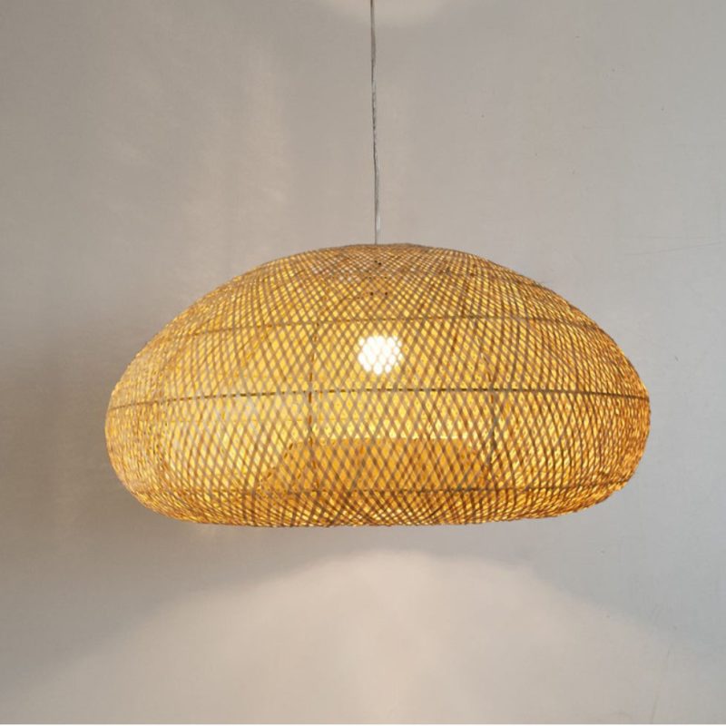 Woven Bamboo Lamp Shade, Bamboo Pendant Light, Wicker Bamboo Light Fixtures