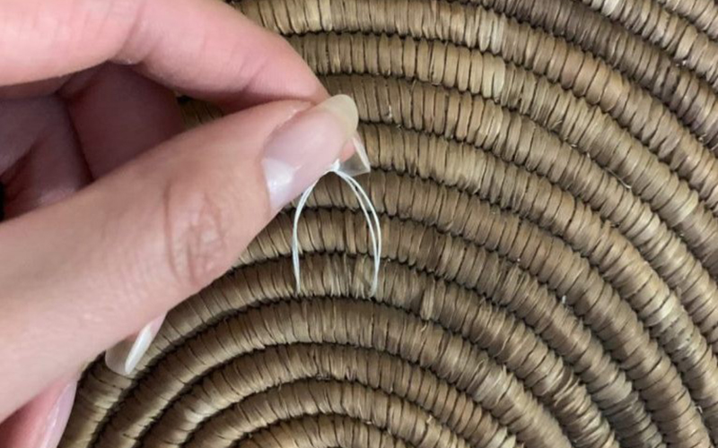 Attaching A Loop To The Back Of The Basket