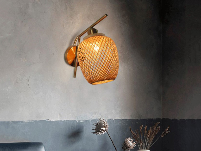 Bamboo & Rattan Sconces For Rustic Wall Decor