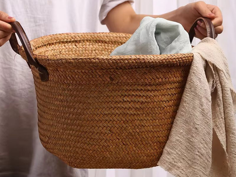 Caution Washing Seagrass Baskets