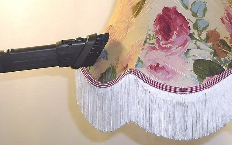 Clean Fabric Lamp Shades Using A Vacuum Cleaner