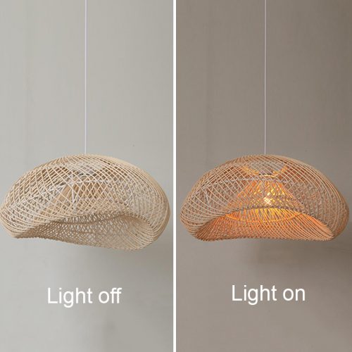 Diamond Rattan Pendant Light Fixture Light Effect