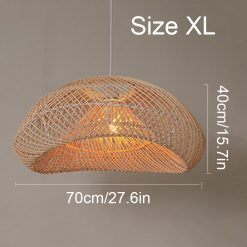 Diamond Rattan Pendant Light Fixture Xl