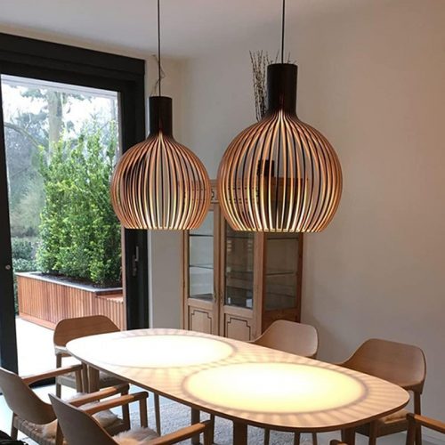 Dining Room Wood Pendant Lights