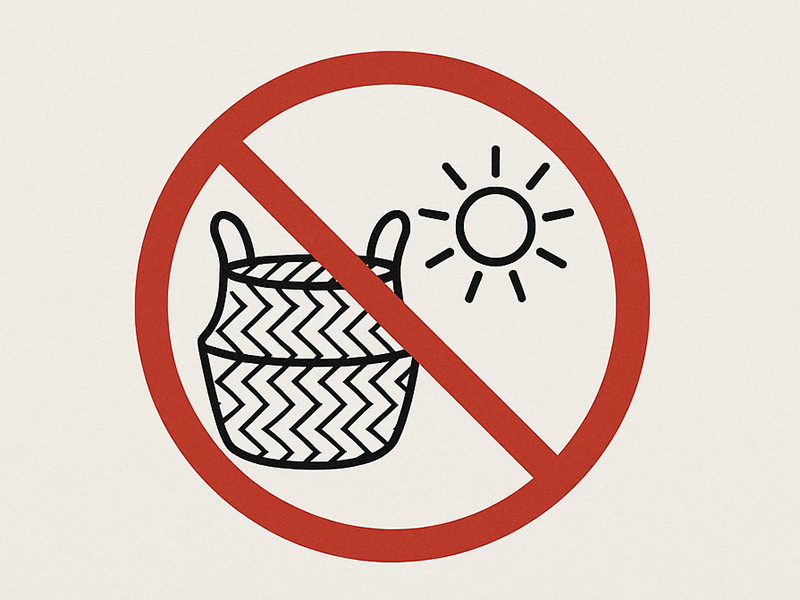 Don’t Dry Seagrass In Direct Sunlight Or Near Heat Sources