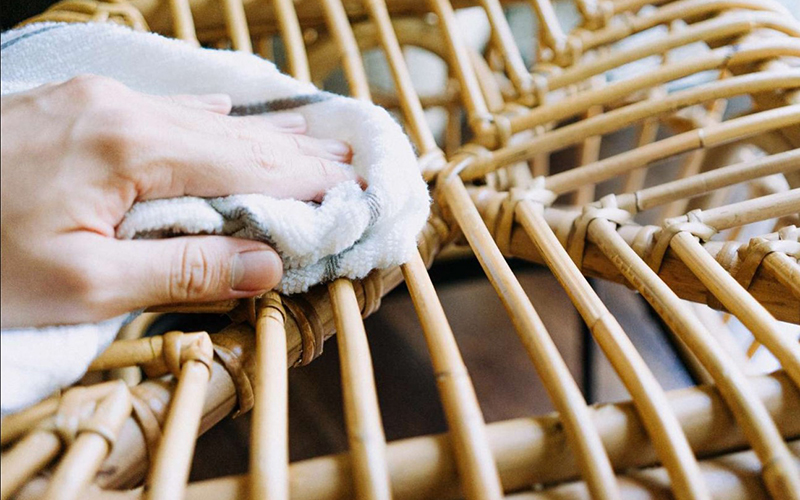 Gently Wipe The Rattan Surfaces With The Damp Cloth