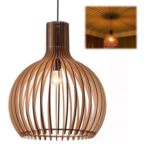 Hanging Wood Pendant Lamp