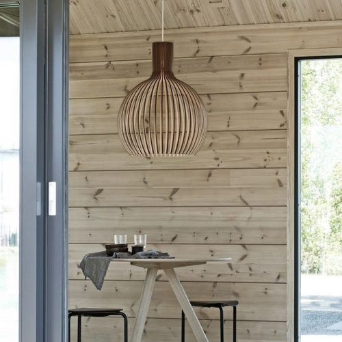 Outdoor Spaces Wood Pendant Light