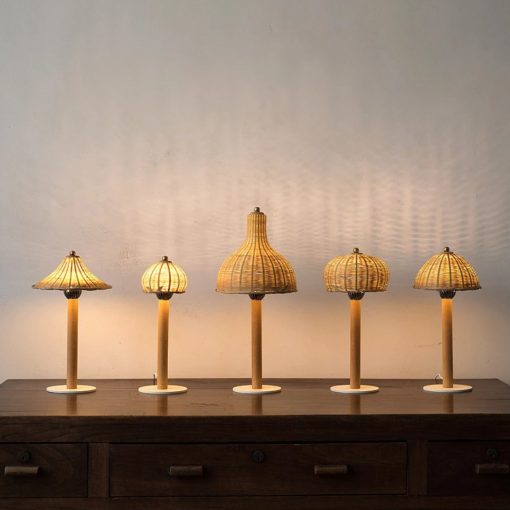 Rattan table lamp, table lighting lampshade