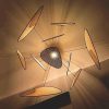 Sirius Rattan Pendant Lighting Chandelier At Night
