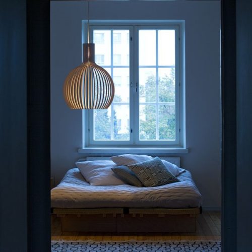 Wood Pendant Light For Bedroom