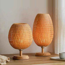 Woven Bamboo Table Lamp Rattan Light