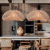 Bamboo Pendant Light,Rattan Pendant Light,Wicker Lampshade,Bamboo Light,Rattan LampShade,Rattan Light Fixture,Bamboo Lampshade,Woven Light Chandelier,Kitchen light, Bedroom living room deco