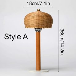Bedroom Bedside lamp, Rattan table lamp, table lighting lampshade