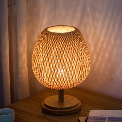 Bedroom Lighting, Bedside lamp, Rattan table lamp, table lighting lampshade, bamboo lamp