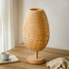Bedroom Lighting, Bedside lamp, Rattan table lamp, table lighting lampshade, bamboo lamp