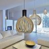 wooden pendant lamp, wood pendant light hanging fixture