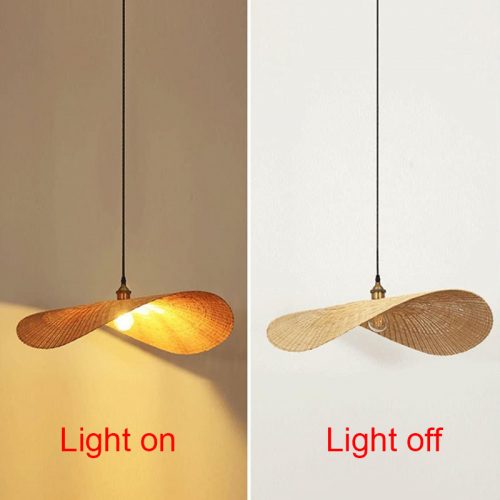 Kitchen Flat Rattan Pendant Light Effect