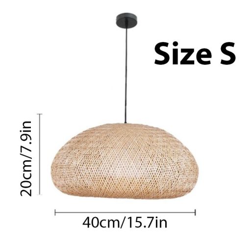 round bamboo pendant lights for kitchen, vintage pendant lamp