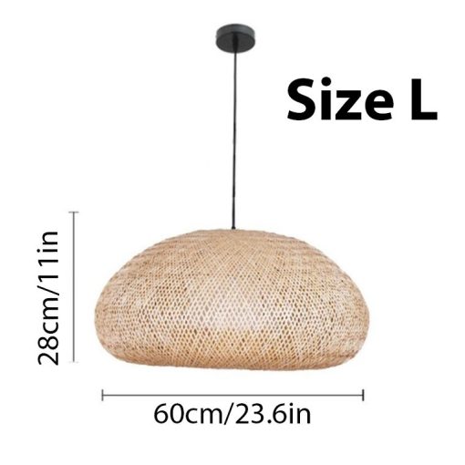 round bamboo pendant lights for kitchen, vintage pendant lamp