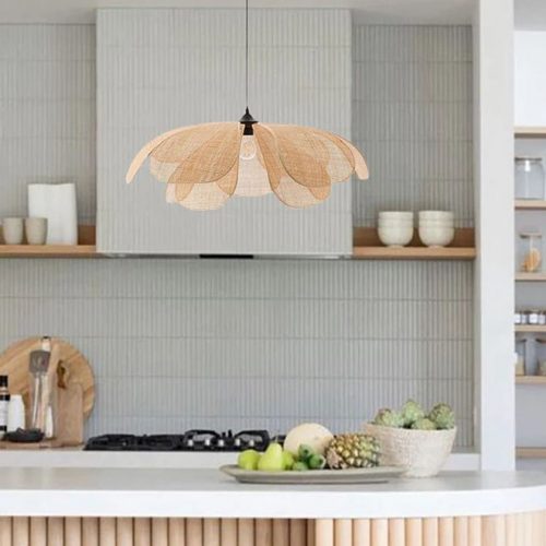 Creative Flower Rattan Pendant Light Kitchen Island