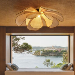 Creative Flower Rattan Pendant Light Rattan Petal Ceiling Lights